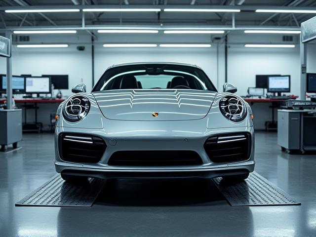 Porsche 911 Turbo S in fase di diagnostica performance Finocchio Performance